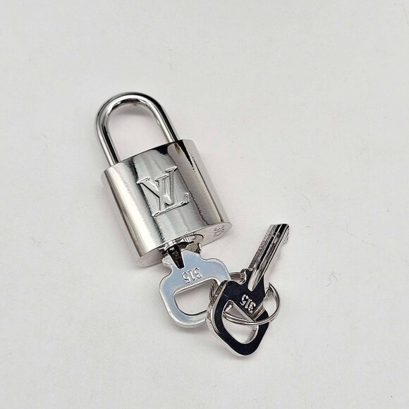Auth Louis Vuitton Lock&Key Silver w/Unbranded 925 Pure Silver 14k Gold Plated - Picture 8 of 11